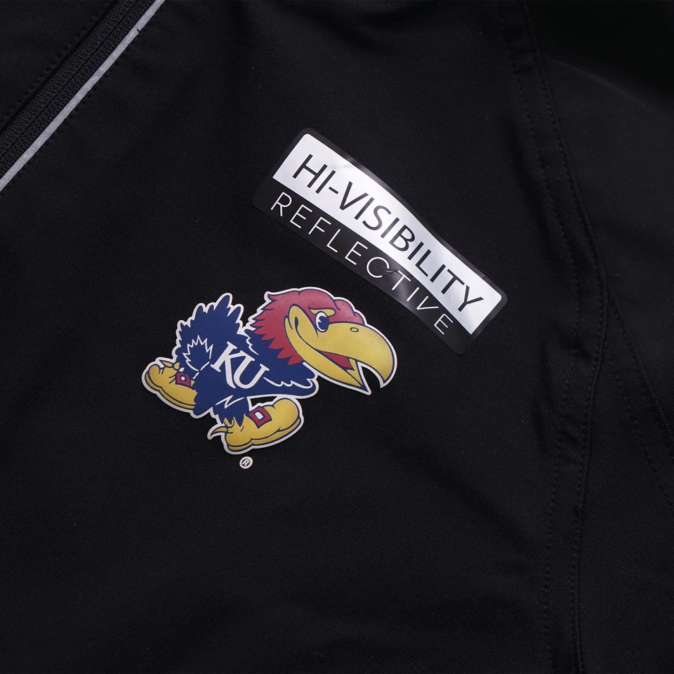 Kansas Jayhawks NCAA Adidas Women's Climalite Black Modern Varsity 2.0 Jacket - Image 3 of 4