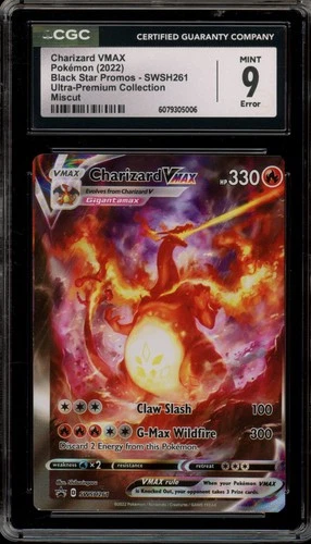 Pokemon Charizard VMAX Ultra-Premium Coll. Alt Art Promo SWSH261 MISCUT CGC 9