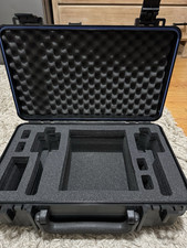 UWK Black Plastic Hard Camera Case with Foam Insert Protective Carrying Case