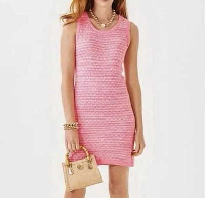 Lilly Pulitzer Carlon Sweater Dress – Rousseau Pink Metallic Marl | Medium NEW - Image 1 of 4