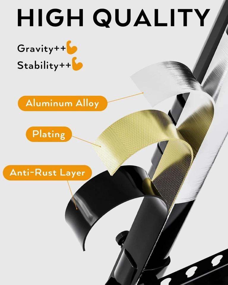 Adjustable Height Art Easels - 6 Pack Black Aluminum Tripods - Image 4 of 4