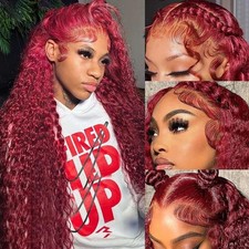 UTracycoy Burgundy Lace Front Wigs Human Hair...