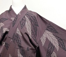 Komon Kimono Shark Pattern Edo Komon Purple Unworn Used