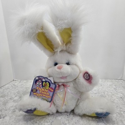 Vintage DanDee Tickle Tickle Wiggle Wiggle White Easter Bunny Giggles W/ Tags!!