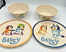Zak!  BLUEY  Kid Child Bowls Plates Breakfast, Lunch, Dinner, Snack Dishes