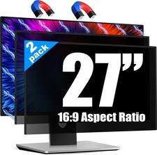 2 Pack Magnetic Privacy Screen Filter for 27" Monitors, Anti Glare Blue Light