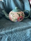 Pioneer Woman Flea Market Country Garden Teapot Floral Teal Stoneware| Read Desc
