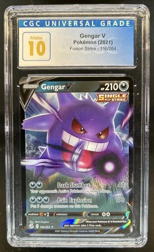2021 Pokemon SWSH Fusion Strike Gengar V #156/264 CGC 10 Pristine