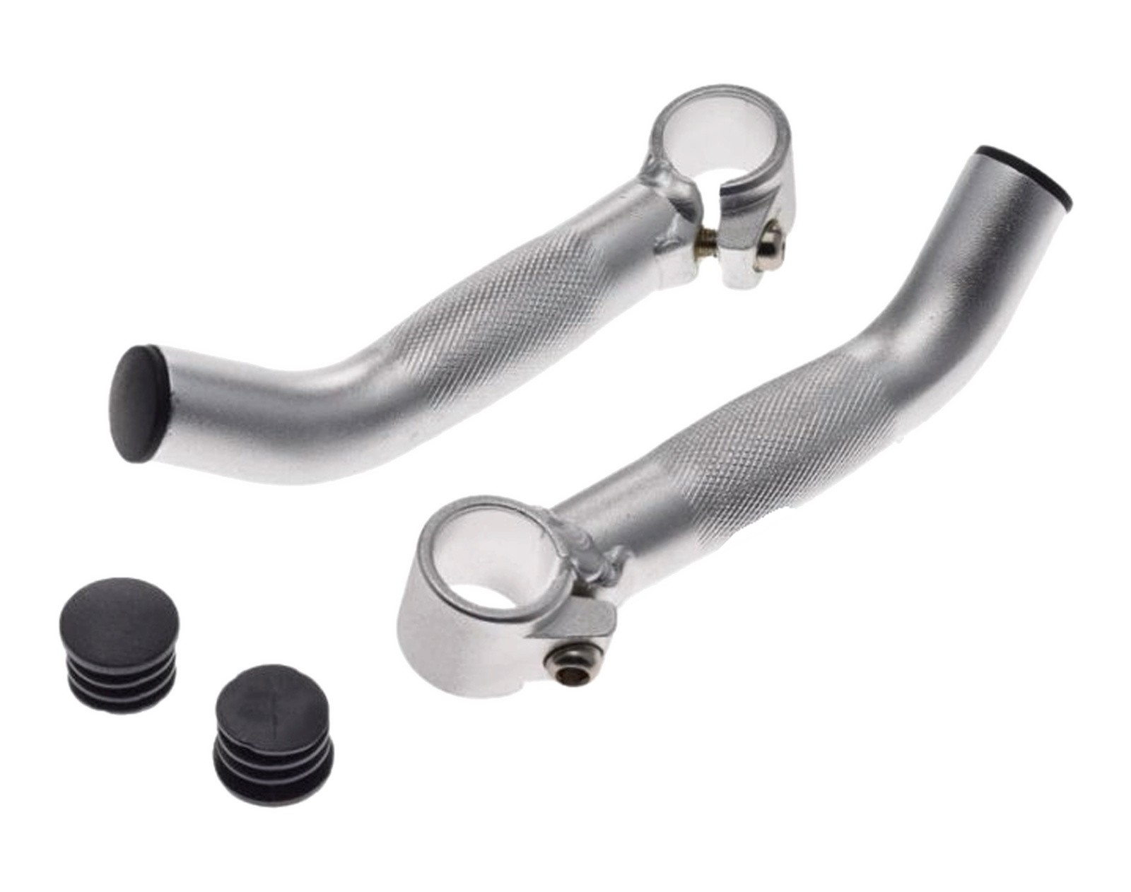 Klaxons de guidon argentés en aluminium résistant pour vélo de route, lot de 2