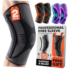 ELITE Knee Brace with Size Stabilizer 2 Pack Knee Brace for Women  Men,
