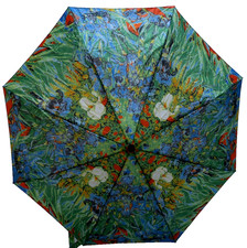 Van Gogh Irises Compact Travel Umbrella
