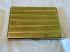 Vintage Metal Hinged Cigarette Case with Interior Strap with Strap