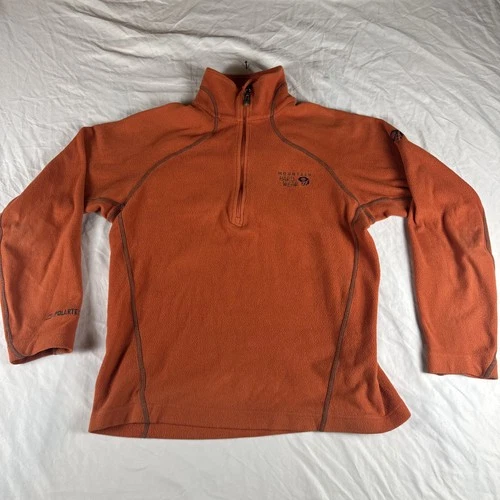 Mountain Hardwear Fleece Pullover S Men's Orange 1/4 Zip Polartec - product listing photo