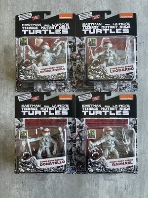 [FULL SET] Teenage Mutant Ninja Turtles Classic Black & White 4 Pack - RARE MINT