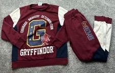 Harry Potter Gryffindor Sweatshirt Jogger Set Youth Small 5/6 Maroon Colorblock