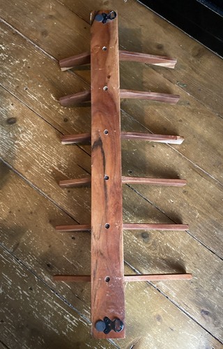 Large Vintage Wooden Coat Rack/Hat Hangers/Hooks - 71cm (28”) Wide - Picture 7 of 8