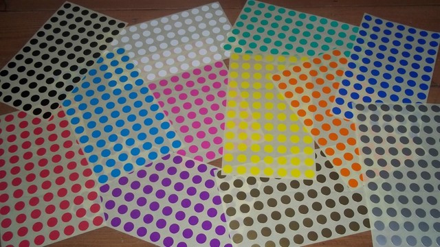 Adesivi prezzo rotondi vuoti 13 mm (1/2 pollici) - punti codice colore - etichette appiccicose- Adesivi prezzo rotondi vuoti 13 mm (1/2 pollici) - punti codice colore - etichette appiccicose-