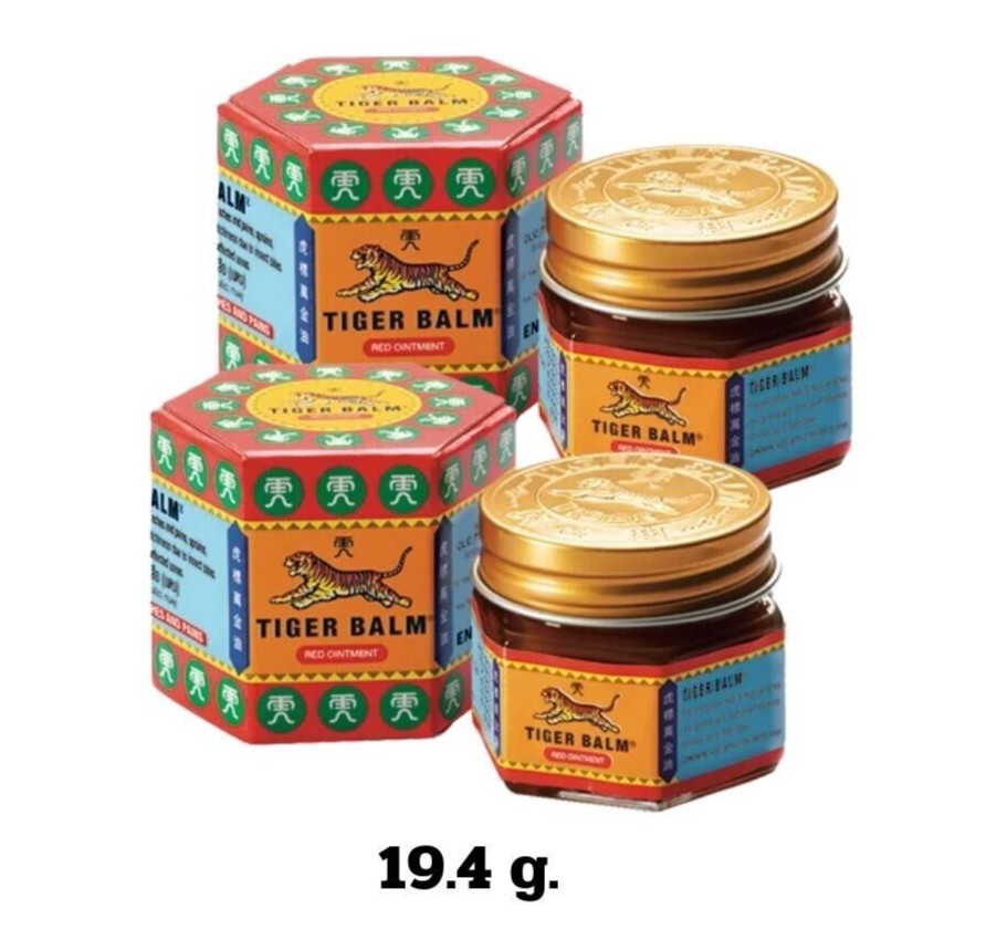 Tiger Balm Red Super Strength Pain Relief Ointment 19.4g  (pack of 2 Jars )
