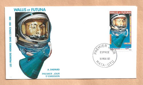SHEPARD THE FIRST MEN IN SPACE MAY 11,1981 MATA UTU SPACE COVER NASA