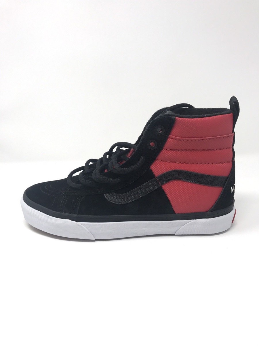 Vans The North Face MTE DX TNF Sk8 Hi Red Black Skate Shoes Men's