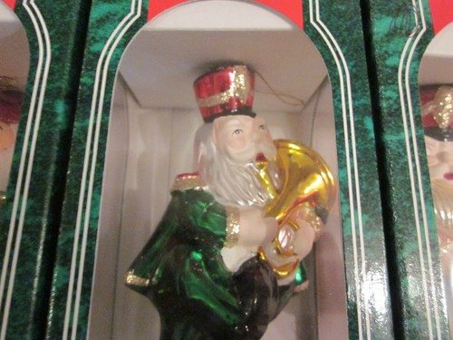 Four VTG Hand Blown European Style Christmas Ornaments Band Drummer Soldier - Picture 8 of 10