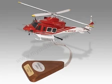 Bell 412 Wildcat 102 Desk Wood Helicopter New Model Small Scale 1/48