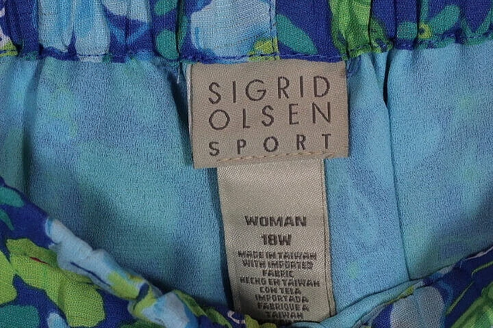 Sigrid Olsen Sport Multicolor Women's Pull On Pants Lined Elastic Waist 18W 043 - Image 2 of 4