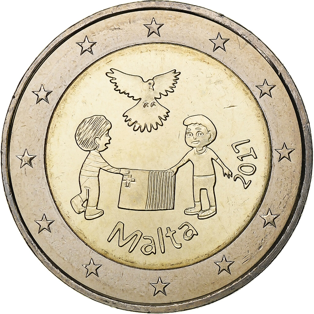 [#375982] Malta, 2 Euro, 2017, Paris, Bi-Metallic, MS | eBay