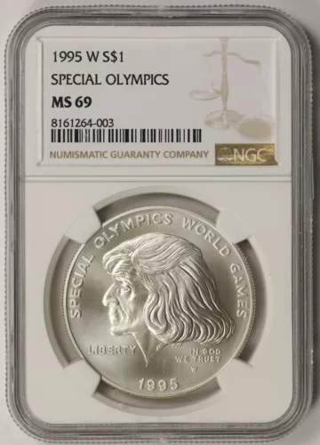 1995-W Special Olympics Modern Commemorative Silver $1 MS 69 NGC