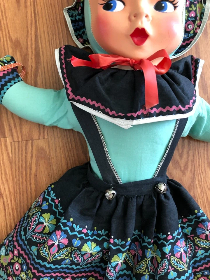 Boneca Dance with Me antiga dos anos 1940 - 50 plástico celulóide MASK FACE 34" de altura - Imagem 4 de 4