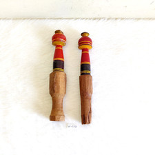 19c Vintage Old Lacquered Wooden Wall Hook Home Decorative Collectible W177