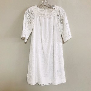white lace shift dress