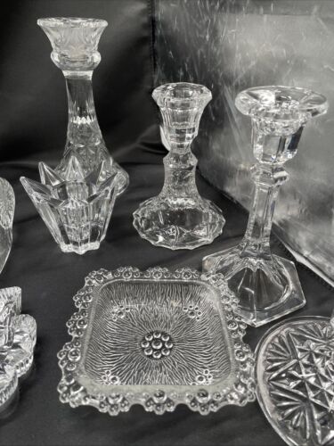 Konvolut Kerzenständer,Dosen Aus Kristall,Glass Sammlung 30 Teilen Kerzen#2 W3 - Bild 16 von 24