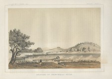 1853(1856)Pacific Railroad Survey Print "Crossing of Chowchilla River (Original)