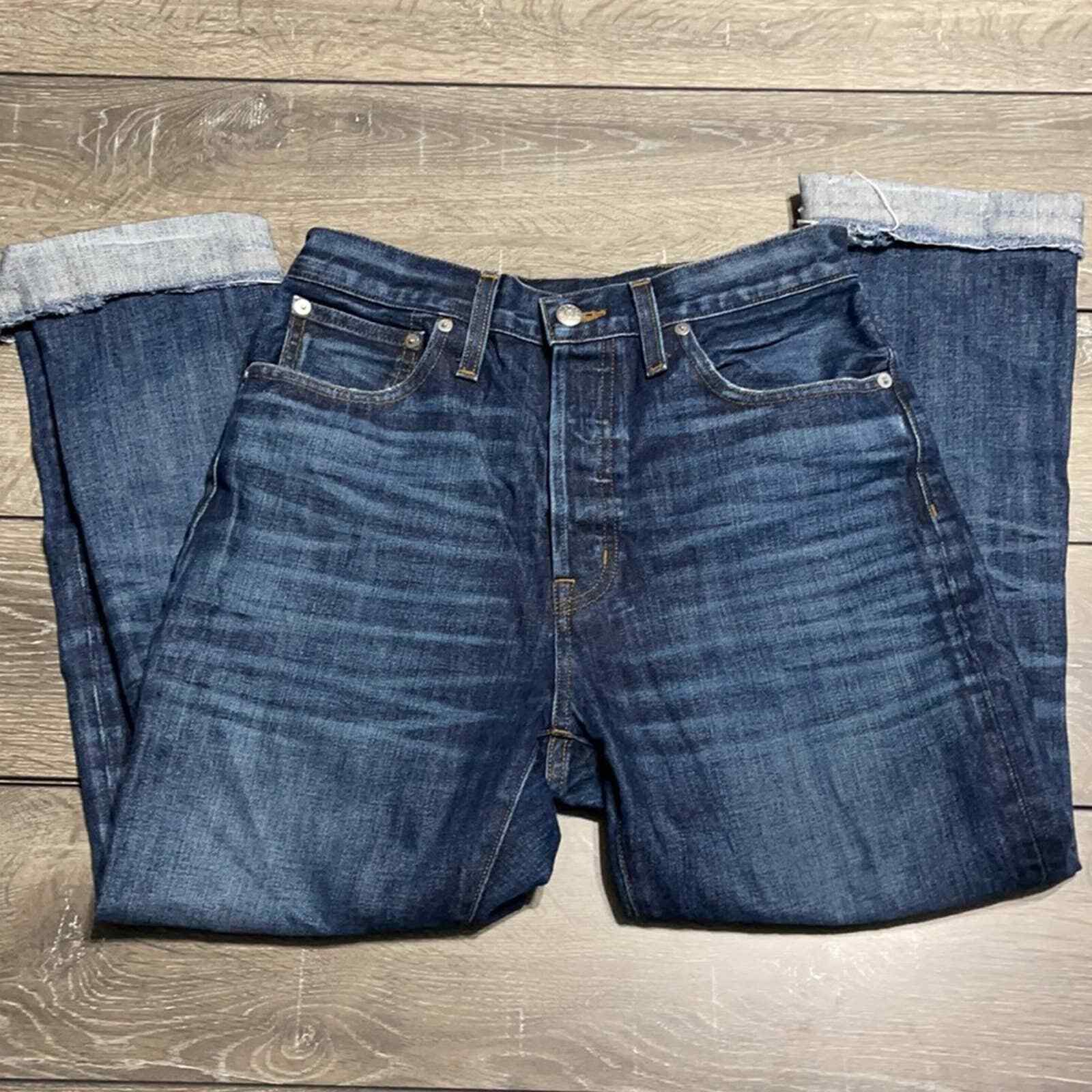 Rivet & Thread HighRise Boy Jeans Double Hem 27 Gem