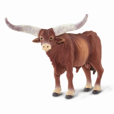 Safari Ltd 100202 Watussi Bulle 13 cm Serie Bauernhoftiere