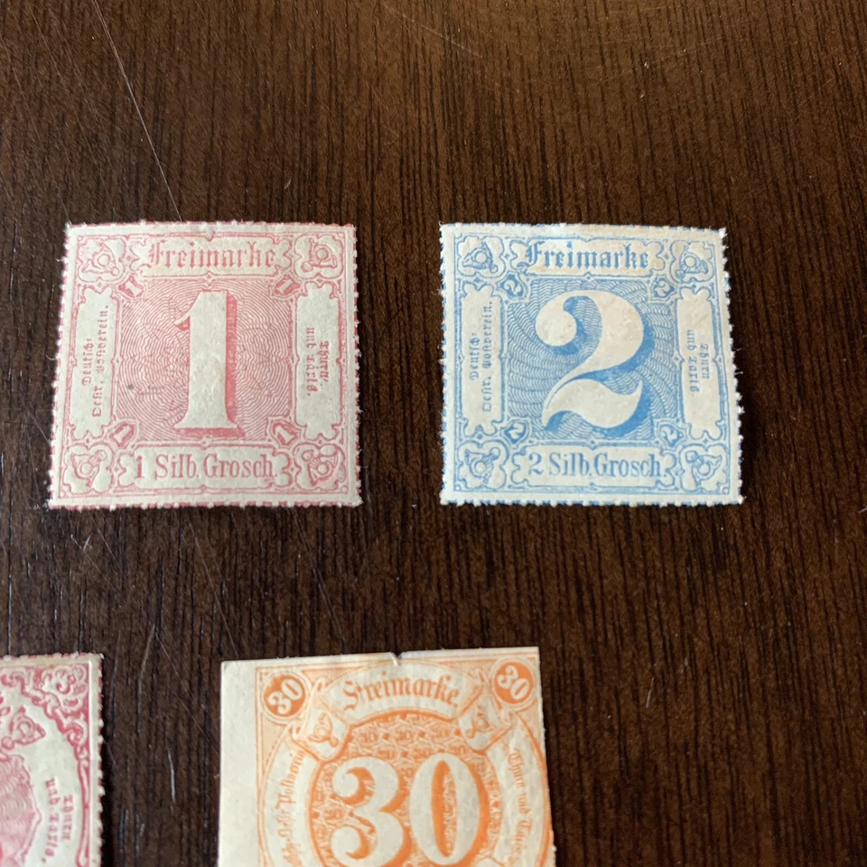 THURN AND TAXIS UNUSED OG STAMP LOT 1850s-60's - Image 3 of 4