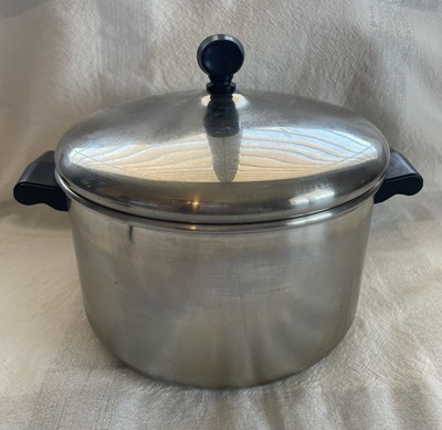 Farberware Vintage Aluminum Clad Stainless Steel 4 QT Stock Pot USA