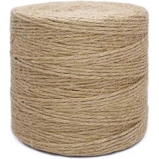 500Ft 3mm Natural Jute Twine String Rope fro Crafts Gift Wrapping Gardening