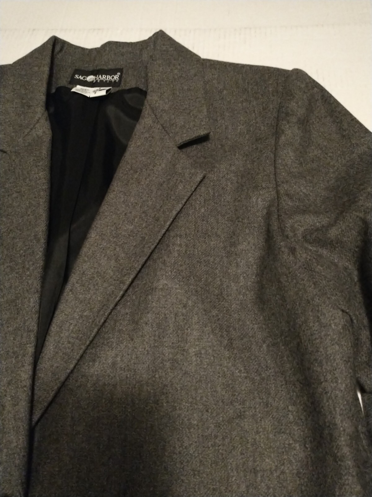 Sag Harbor 70% Wool Classic Solid Gray Blazer Jac… - image 5