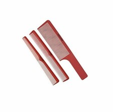 BaBylissPRO BCOMBSET Barberology 3 Piece Red Cutting  Taper Comb Set Barber NEW