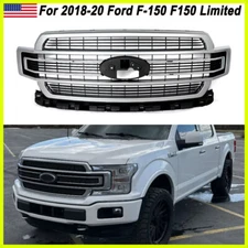 Brushed Satin Aluminum Front Bumper Grille Fit Ford F-150 F150 Limited 2018-2020