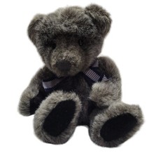 RUSS BERRIE Co WINSLOW grey 9" 6" Sitting Teddy Bear NWOT