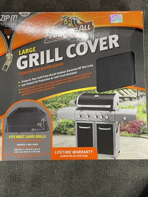 LARGE ARMOR ALL ZIP IT HEAVY DUTY ZIPPER GRILL BBQ COVER ALL YEAR PROTECTION UV