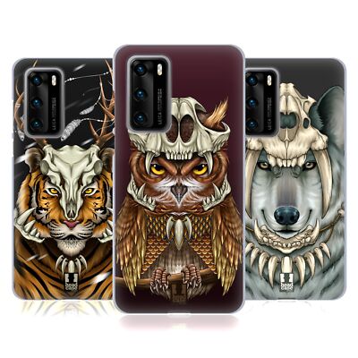 HEAD CASE DESIGNS WILDLIFE SKULL CROWN SOFT GEL CASE FOR HUAWEI PHONES 4