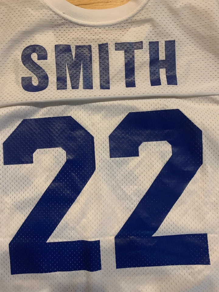 Camiseta deportiva de colección de los 90 Emmitt Smith Dallas Cowboys #22 campeón de la NFL adulto talla 44 L nueva sin etiquetas Foto 4 de 4