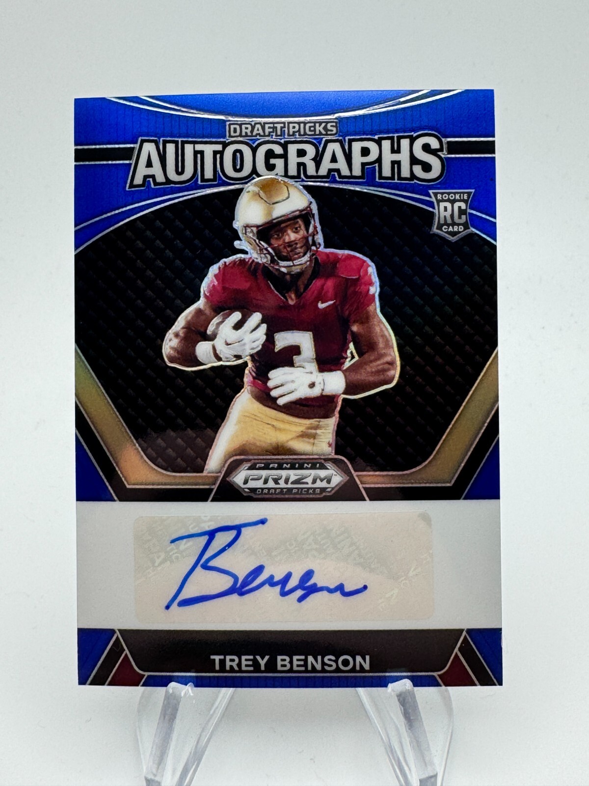 2024 Prizm Draft Picks TREY BENSON Blue Draft Picks Autographs Rookie Auto /149