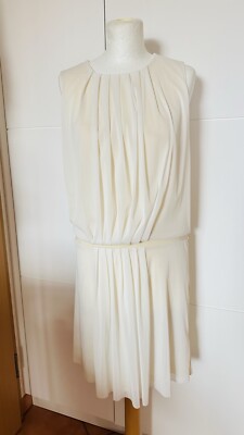 Strenesse Blue Designer Luftig-leichtes Sommer Kleid Chiffon- Abnäher 38 M - Neu