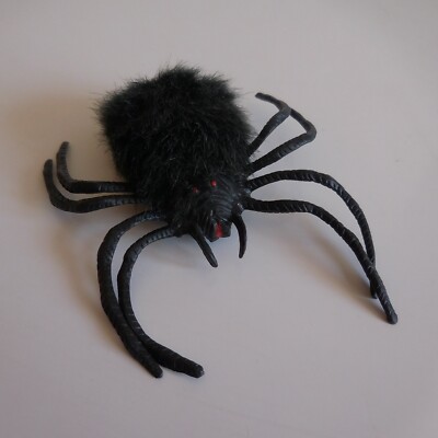 Figurine Spinne Schwarze Witwe Insekt Tier Vintage Deko Objekt Original N5280