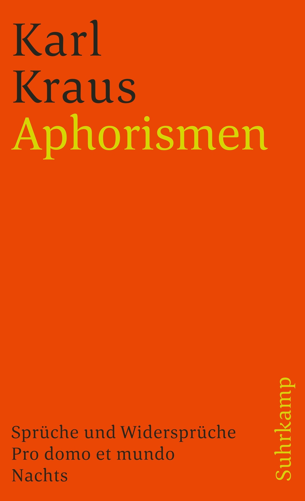 Thumbnail - Karl Kraus / Aphorismen / 9783518378182